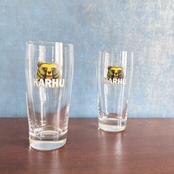 Finland Karhu beer glass୨୧⁎༶フィンランド カルフ ビアグラス