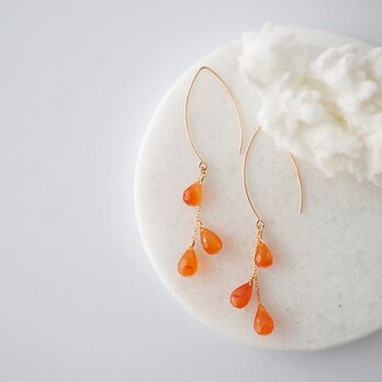 カーネリアンピアス / 14KGF