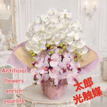 光触媒　人工観葉植物　ウォールグリーン　フェイクグリーン　胡蝶蘭2色