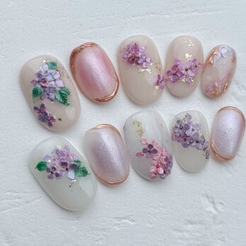 紫陽花の夢ネイルチップセット