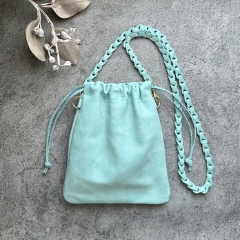 Drawstring Bag / 巾着ショルダー  TURCHESE〖受注制作〗