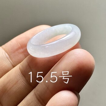 L18-62 氷糯種 白瓷 15.5号 ミャンマー産 A貨 本翡翠 くりぬき リング