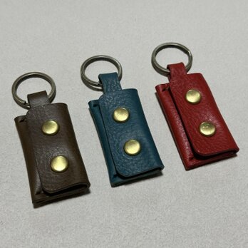 【在庫品】レザーのコインケース型キーホルダー