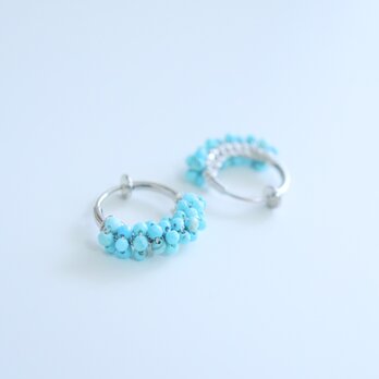 Half moon pierce , turquoise　金具変更可