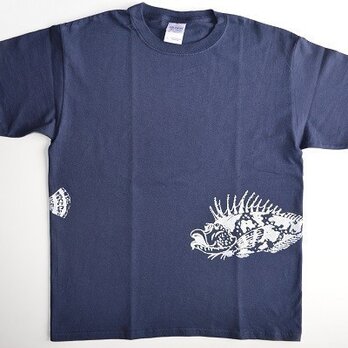 オニオコゼTシャツ、魚Tシャツ、釣り、半袖Tシャツ、送料無料の画像