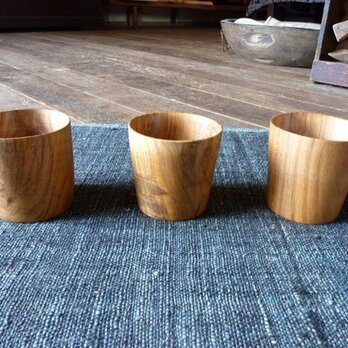 桜の木のコップ