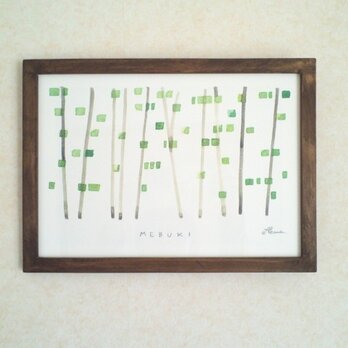 ゆる絵　MEBUKI  A4 + 額