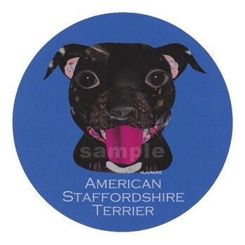 アメリカンスタッフォードシャーブルテリア《犬ステッカー/中型犬》の画像