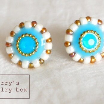 【sale】cup cake pierce -sky blue-の画像