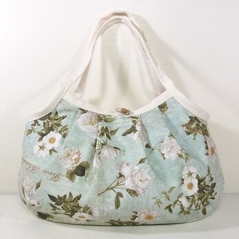 小さめグラニーバッグ「White Rose（ブルー）」