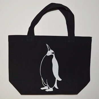 ペンギントートバッグ、黒、ペンギン、penguin, 送料無料の画像
