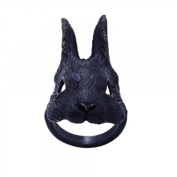 AnimalFaceRing ウサギ black