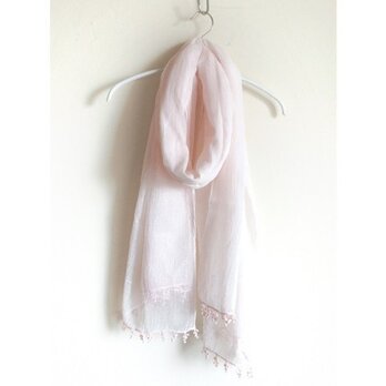 肌にやさしいガーゼストール【薄めベビーピンク】エコ染料 ※受注製作
