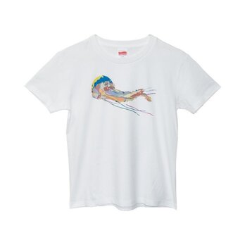 6.2oz Tシャツ white GM(Girls-M) くらげの画像