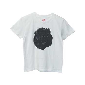 6.2oz Tシャツ white GS(Girls-S) バラの画像