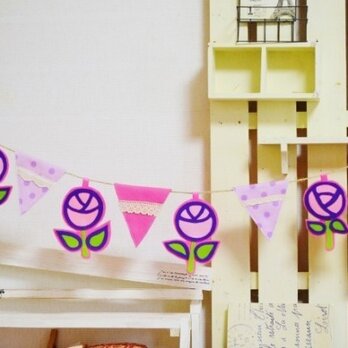 新作★大人カワイイ～バラの花ガーランド