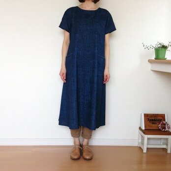 *リバティ使用*ダブルガーゼフレアワンピース　Ｌサイズ