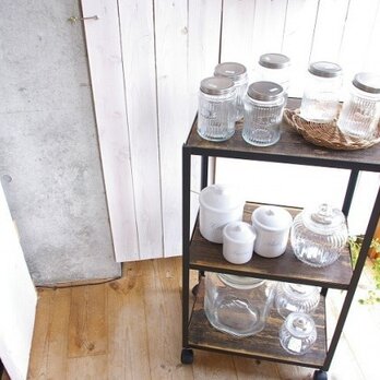 アイアン＋古材のキャスター付きラック【CR005】