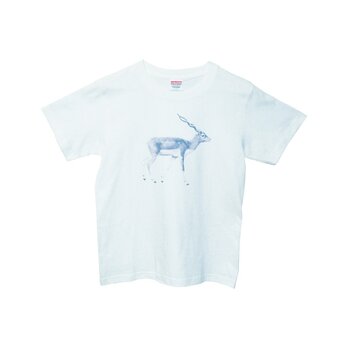 6.2oz Tシャツ white S ブラックバックの画像