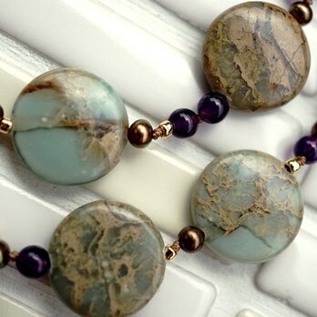 インプレッションストーンのネックレス