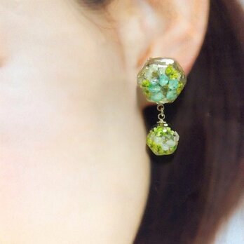 ☆送料無料☆六角形2連ピアス