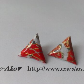 Triangle en Origami ピアス鶴～送料0円の画像