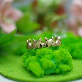 momoziri cat ring (K14 plating)の画像