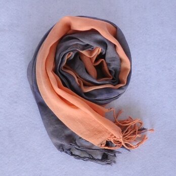 【きまぐれsale】草木染／大判ガーゼストール／ユウグレ・ヨン