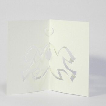 ハンドカットのメッセージカード Dove Loveの画像