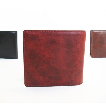 "BASIC"アートウォレット<RED>  ラッピング無料  二つ折り財布の画像