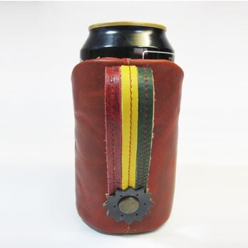 ビールキーパー＜赤×マルチ＞ 保冷機能付き 缶ビールホルダーの画像