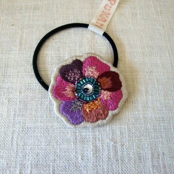 ピンクの花ゴム