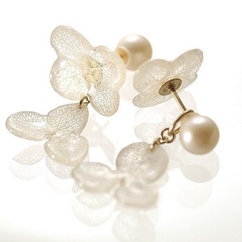 アジサイ 2Wayのピアス【S】ホワイト 14KGF