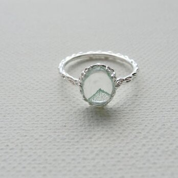 緑雨のあとのリング　[グリーンファントムインクウォーツ]