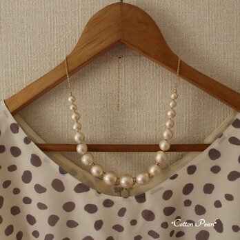 *ピンクCotton Pearl* 一連ネックレスの画像