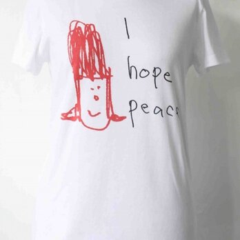 I hope peace レディースTシャツ ＜white＞の画像