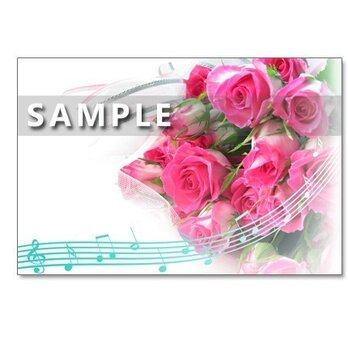 1108) ピンクのバラのブーケたち　 　ポストカード5枚組の画像