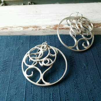 I様オーダー、シルバーピアス(マット仕上げ)