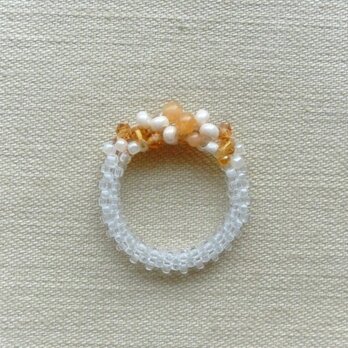 Candy cane Beads ring（オレンジ）の画像