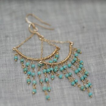 Sale!ターコイズシャンデリアピアス