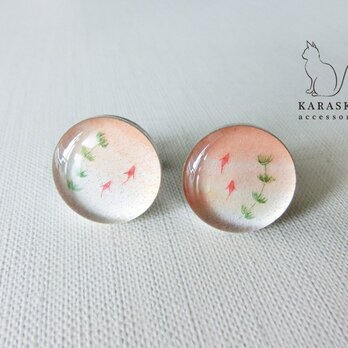 カフス030/ 二匹の金魚