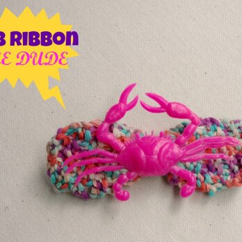 crab ribbon pin broach (mix)の画像