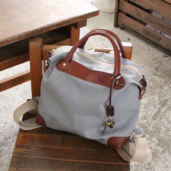 pippi-ライトグレー（帆布リュック）