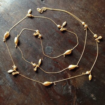 【注文受付今月末まで】スパイスロングゴールドカラーネックレス