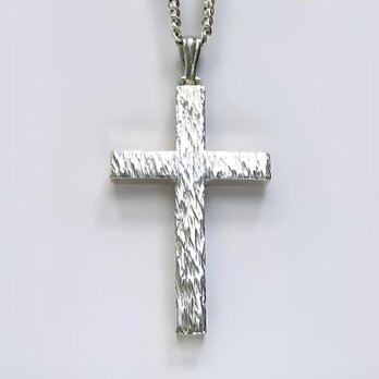 シンプルなラテン十字架　木肌光沢仕上げの小さなラテン十字架　cc04sの画像