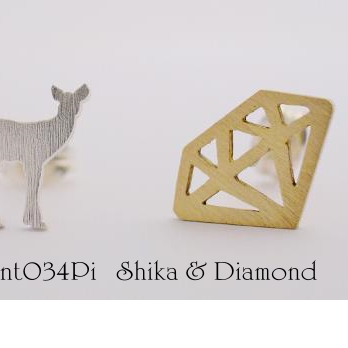 Shika & Diamond ピアス【adamant】