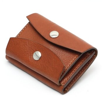 コイン&カードポケットつきパスケース(Brown)