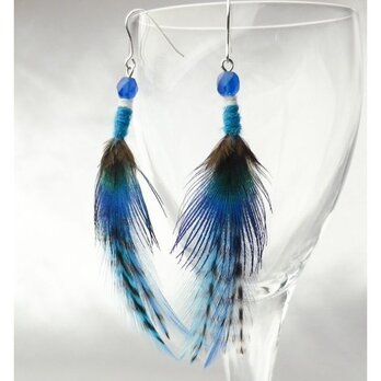 羽根のピアス　オリジナル・フェザーピアス　SV925