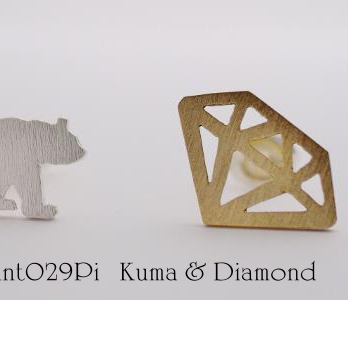 Kuma & Diamond ピアス【adamant】