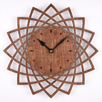 木の壁掛け時計A ダリア（木製ウォールクロック）の画像